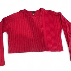Wild Fable Red Ribbed Crop Top